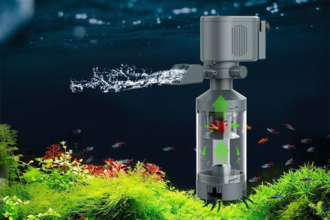 AQQA Multifunction Internal Aquarium Filter with Fish Poop Collection