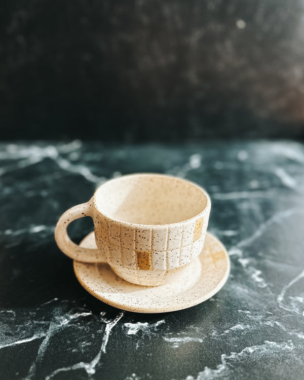 Aires Glossy White Espresso Mugs — Every Story Ceramics