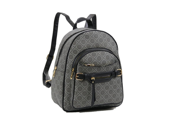 Fashion Frosted PU Zippered Backpack With Metal Lock Match School