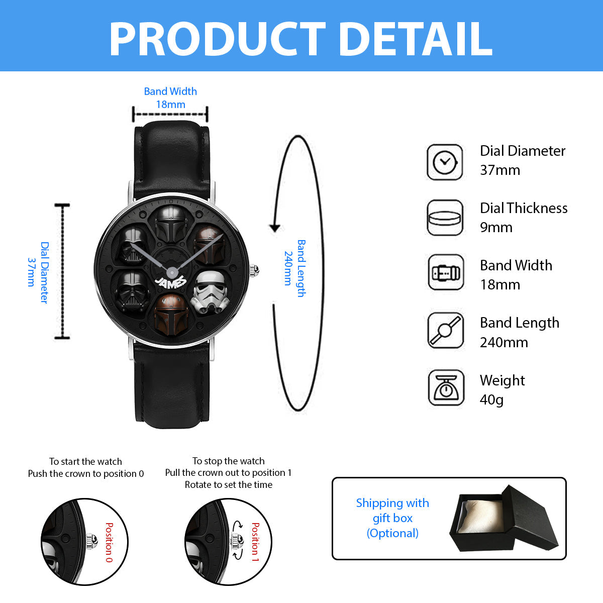 Galactic Legacy - Personalized The Force Hand Watch