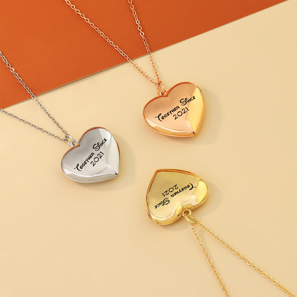 Cute Mouse Couple - Personalized Mouse Locket Pendant Necklace