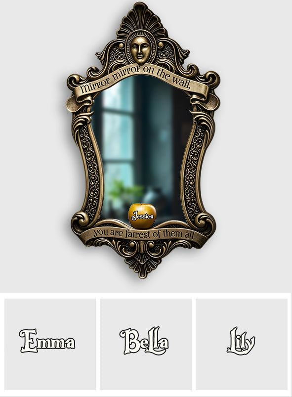 Daily Motivation Mirror, Magical World Lover Gift - Personalized Princess Wall Hanging Mirror