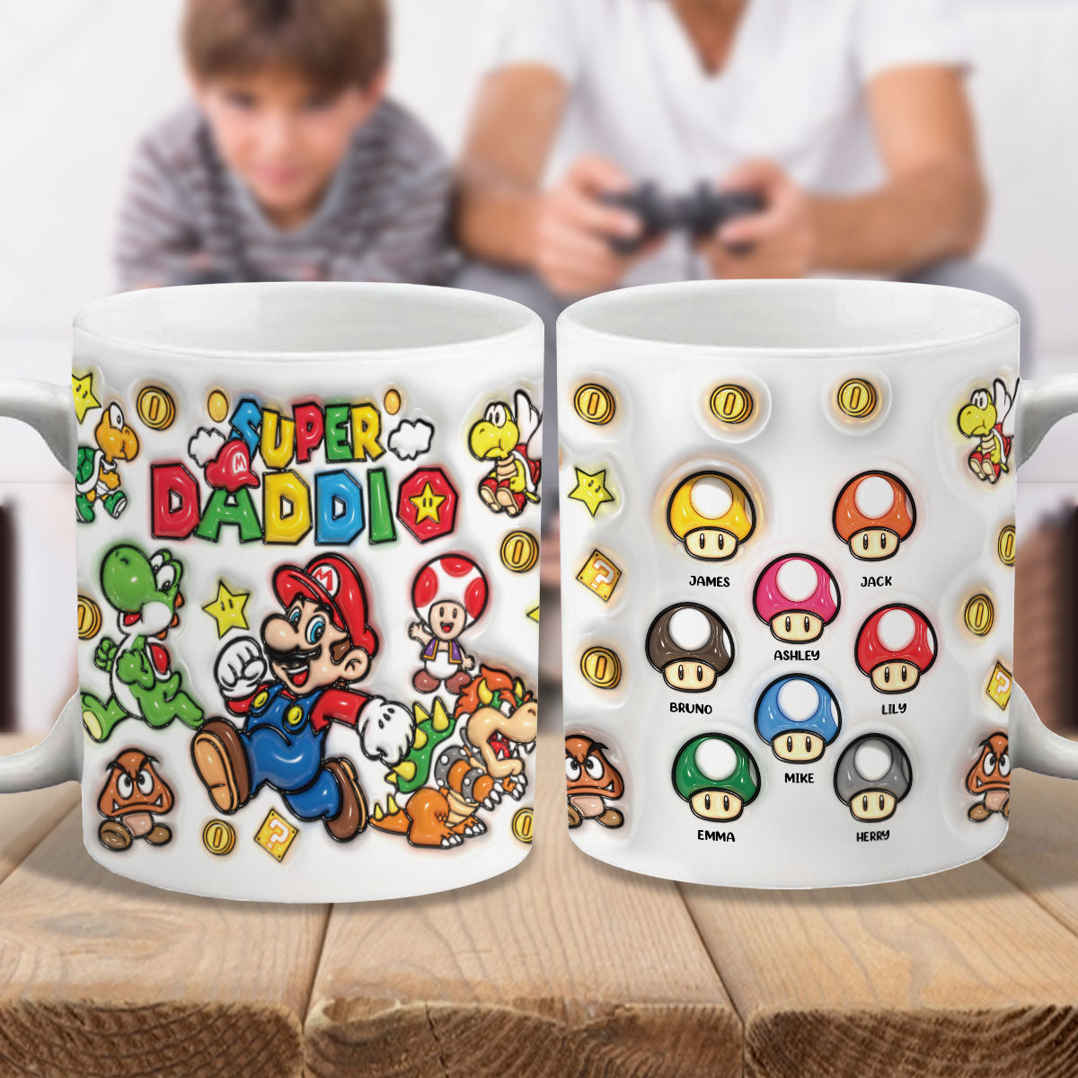 Super Daddio - Personalized Super Plumber Mug