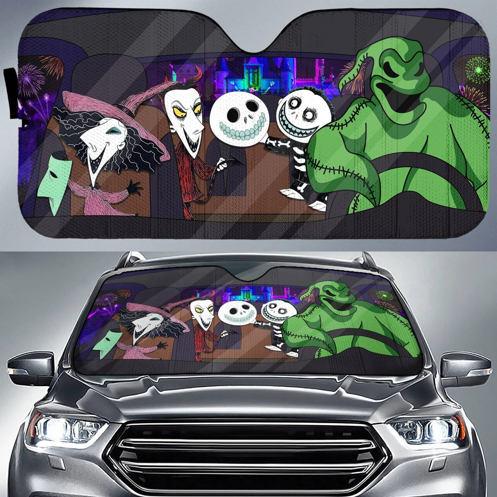 Happy Halloween Nightmare Car Sunshade 0823
