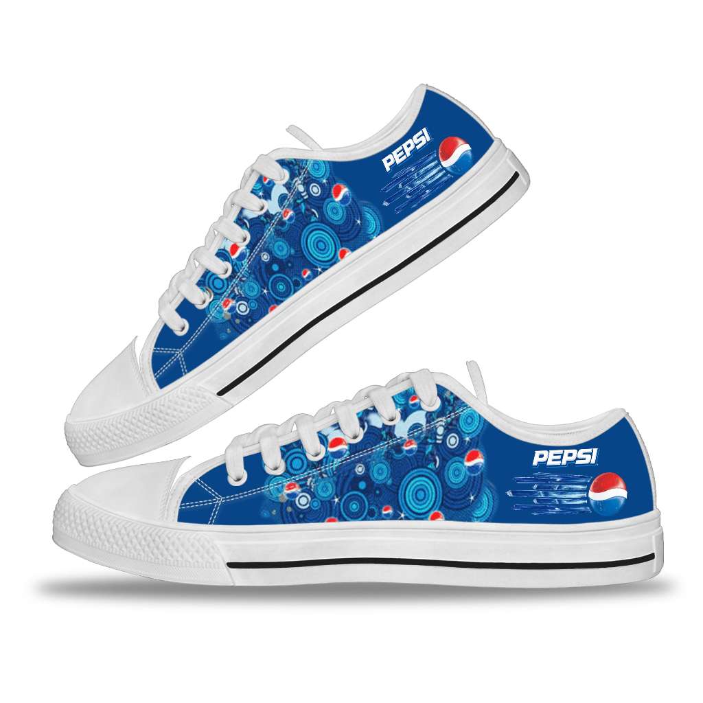 Peace Love - Blue Soft Drink Low Top Shoes 0223