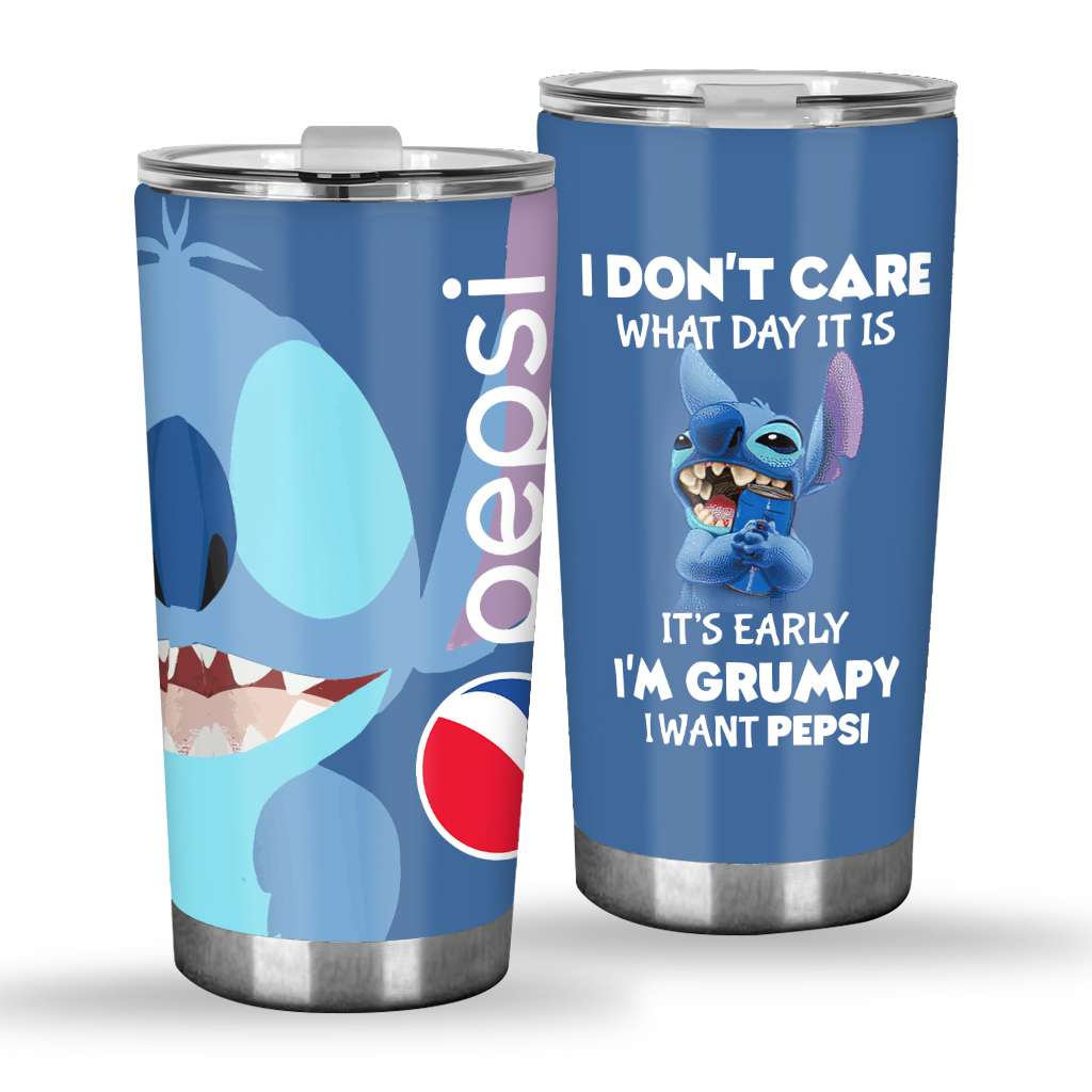 It's Early I'm Grumpy - Blue Soft Drink Tumbler 0323