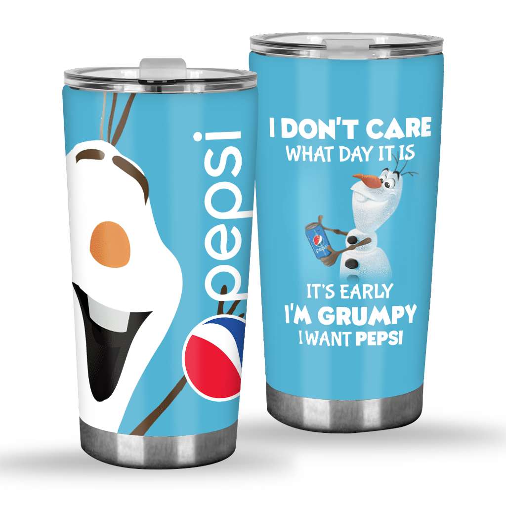 It's Early I'm Grumpy - Blue Soft Drink Tumbler 0323