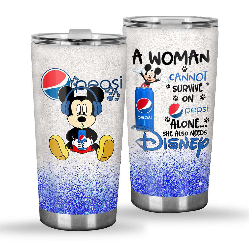 Survive On - Blue Soft Drink Tumbler 0323