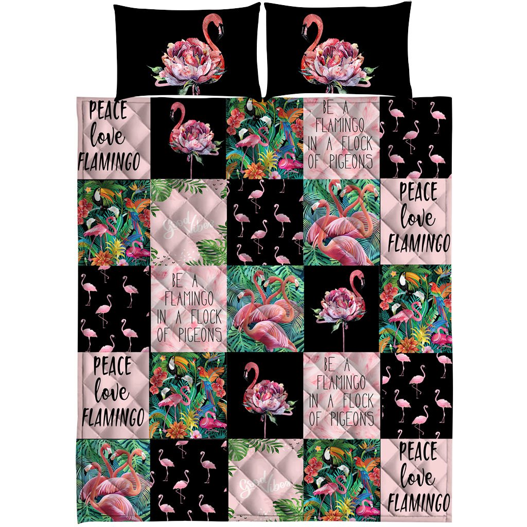 Love Summer - Flamingo Quilt Bed Set