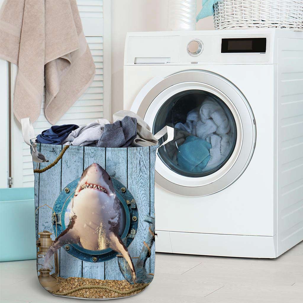 Ocean King Shark Laundry Basket 0622