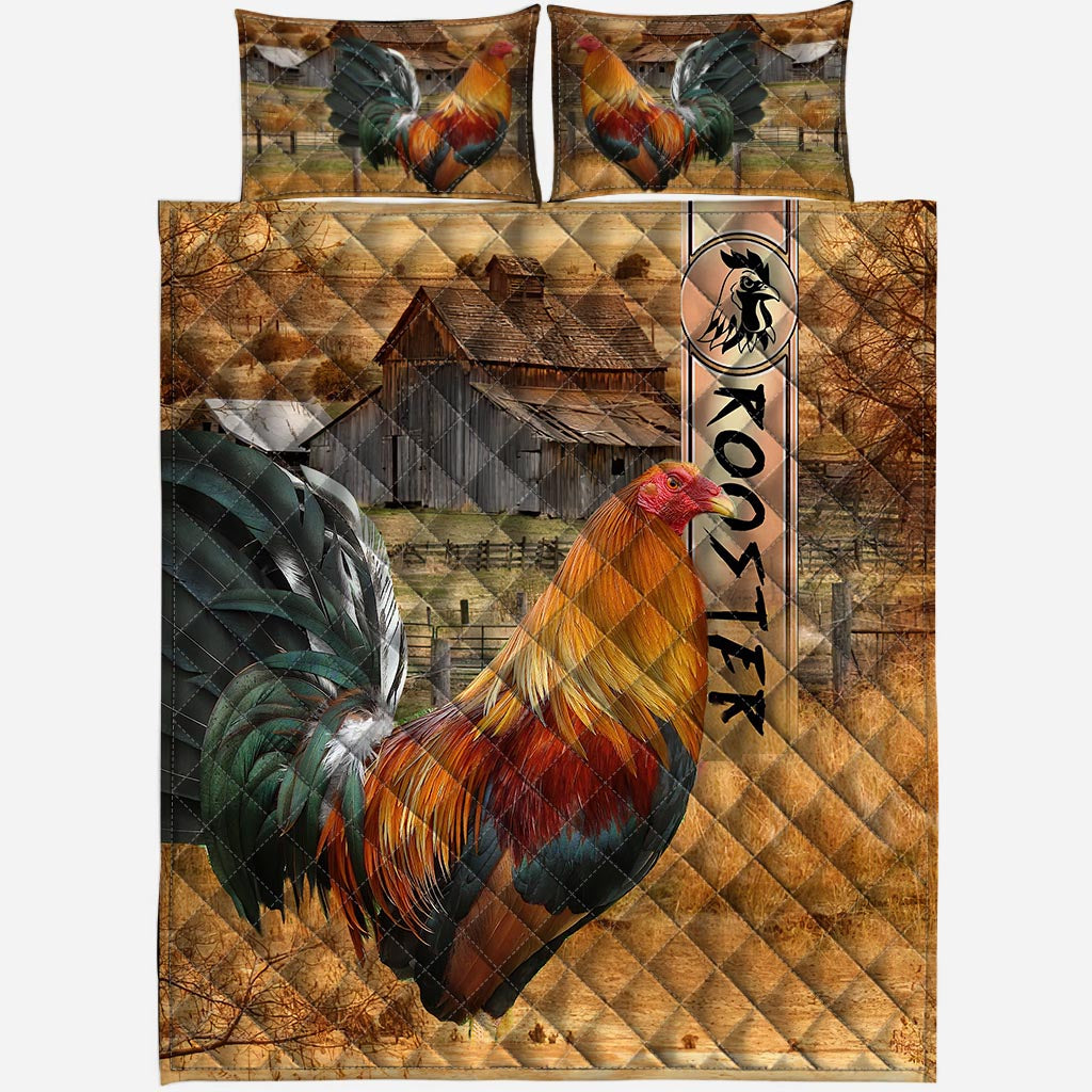 Rooster Chicken  Quilt Set 0622