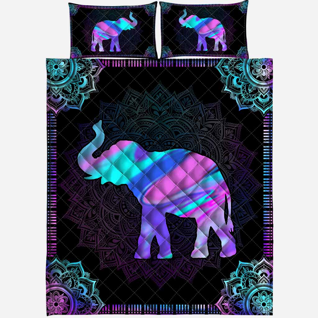 Elephant Mandala Elephant Quilt Set 0622
