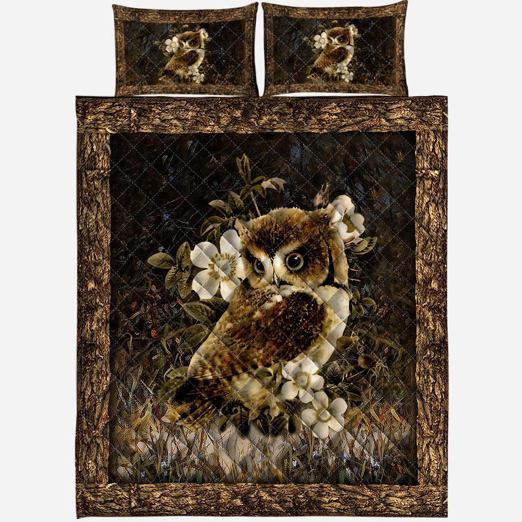 Vintage Owl Owl  Quilt Set 0622