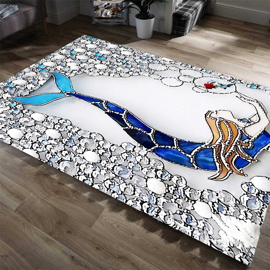 Swimming Mermaid Mermaid Rug 0622