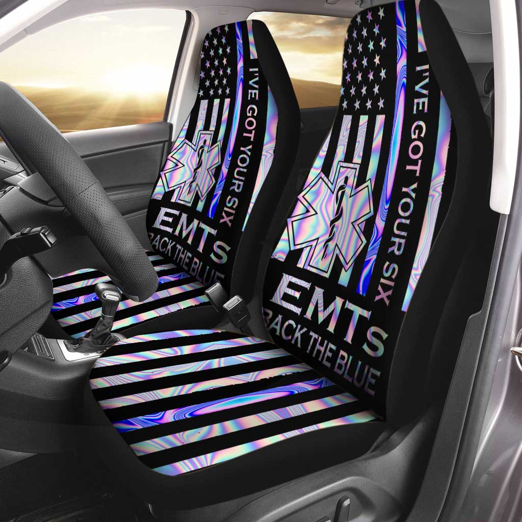 Emts Back The Blue EMT Seat Covers 0622