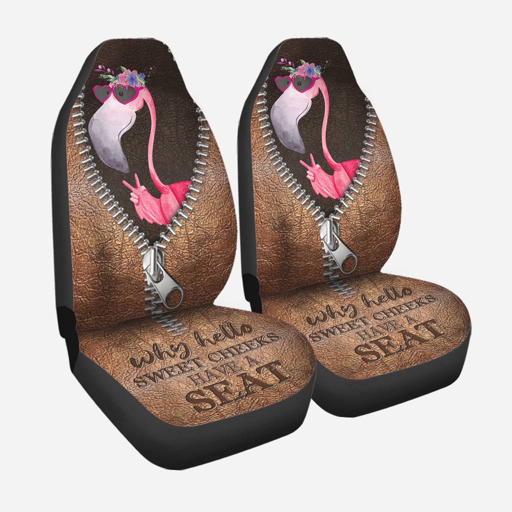 Hello Sweet Cheeks Flamingo Seat Covers 0622