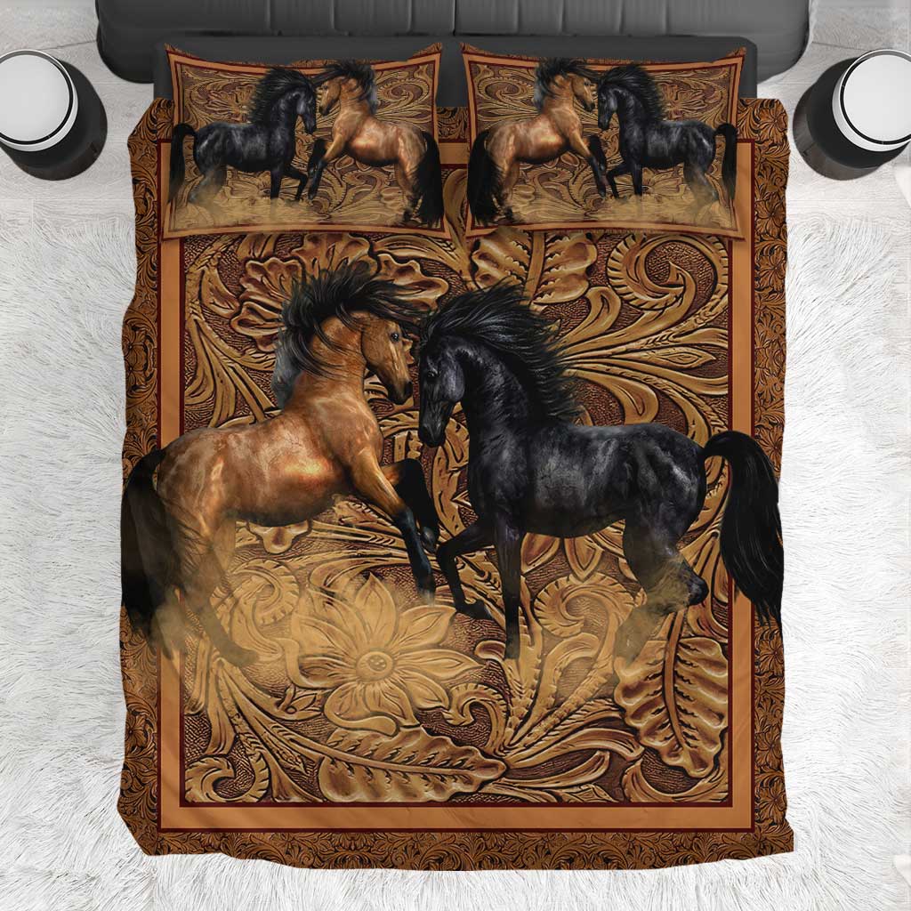 Horses Western - Horse Riding Lover - Horse Owner Bedding Set 0921