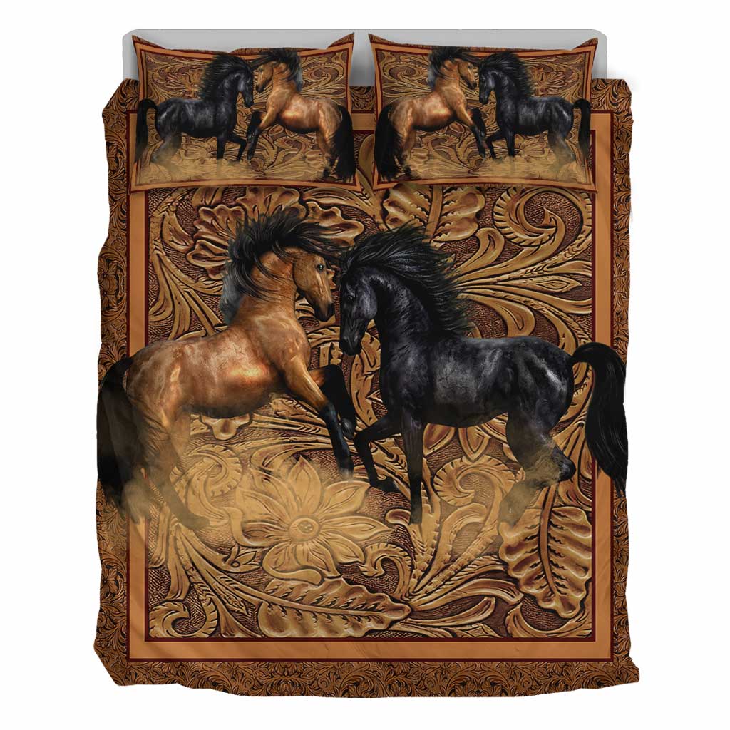 Horses Western - Horse Riding Lover - Horse Owner Bedding Set 0921