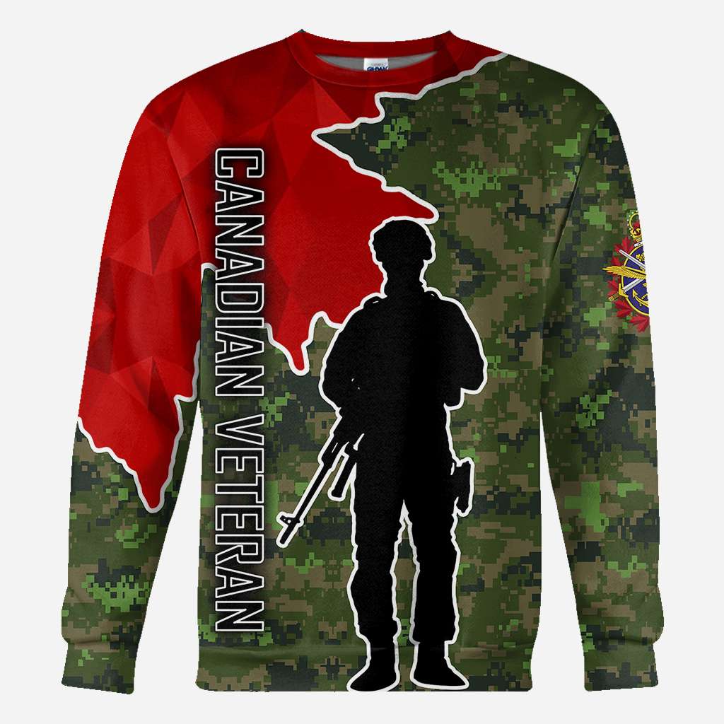 Canadian Veteran Maple Leaf Jesus - Christian All Over T-shirt and Hoodie 0921