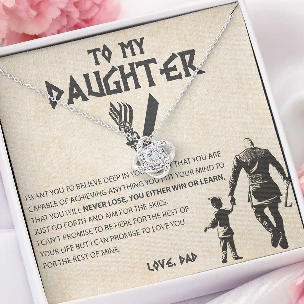 Gift For Daughter From Dad Daughter Viking Style - Daughter Love Knot Necklace 0921