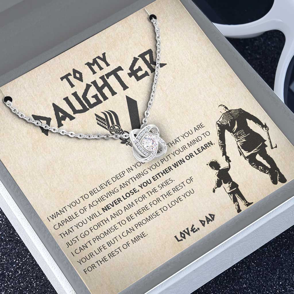 Gift For Daughter From Dad Daughter Viking Style - Daughter Love Knot Necklace 0921