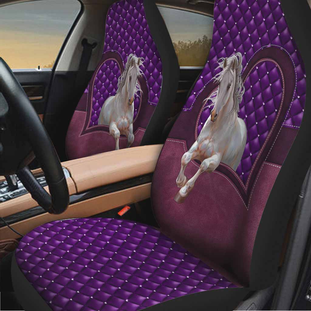 Horse Purple Heart - Horse Riding Lover - Horse Owner Seat Covers 0921