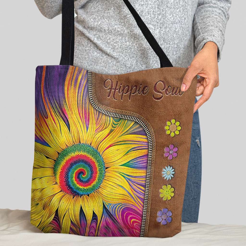 Hippie Soul Tie Dye Sunflower - Hippie Tote Bag 0921
