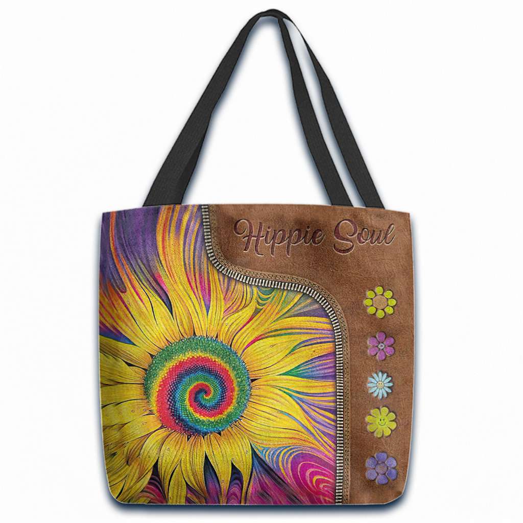 Hippie Soul Tie Dye Sunflower - Hippie Tote Bag 0921