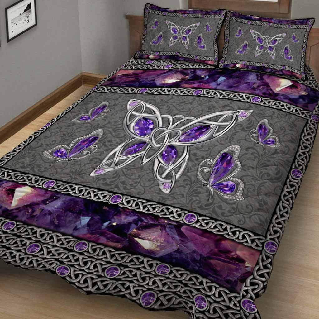 Love Butterflies Purple Galaxy - Quilt Set