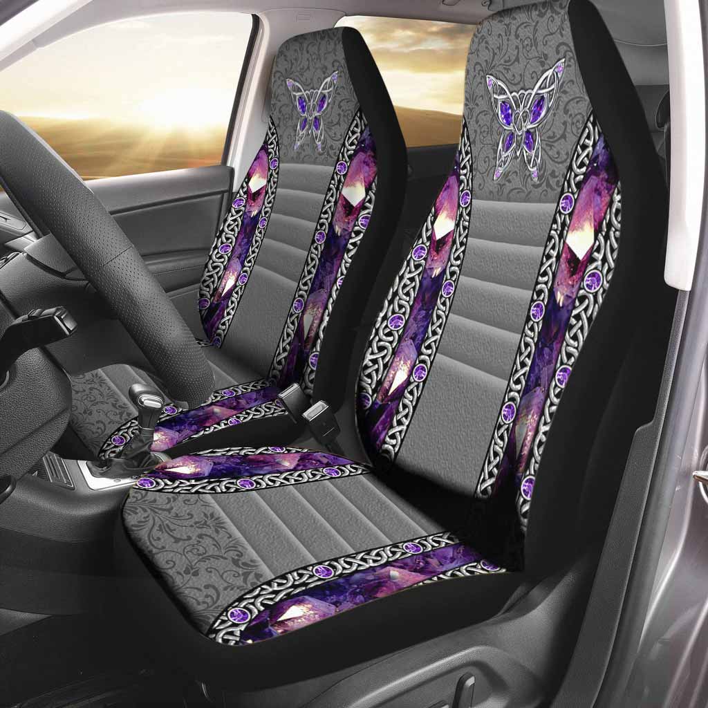 Love Butterflies Purple Galaxy - Seat Covers