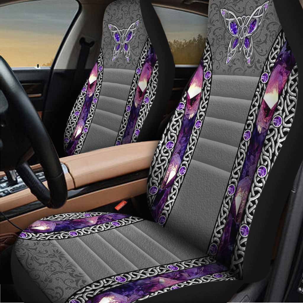 Love Butterflies Purple Galaxy - Seat Covers