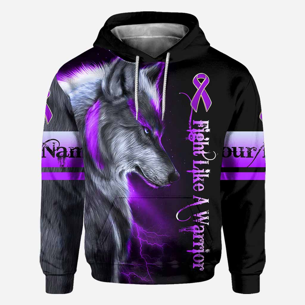 Fight Like A Warrior - Personalized Fibromyalgia Awareness All Over T-shirt and Hoodie