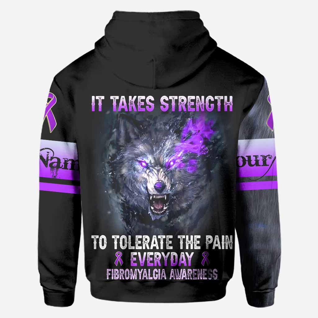 Fight Like A Warrior - Personalized Fibromyalgia Awareness All Over T-shirt and Hoodie