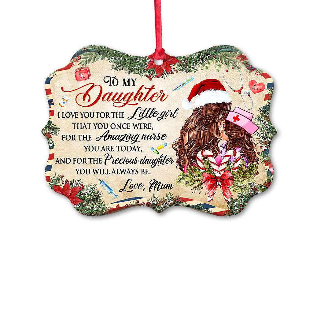 Nurse To My Daughter Nurse - Medallion Aluminium Ornament (Printed On Both Sides) 1122