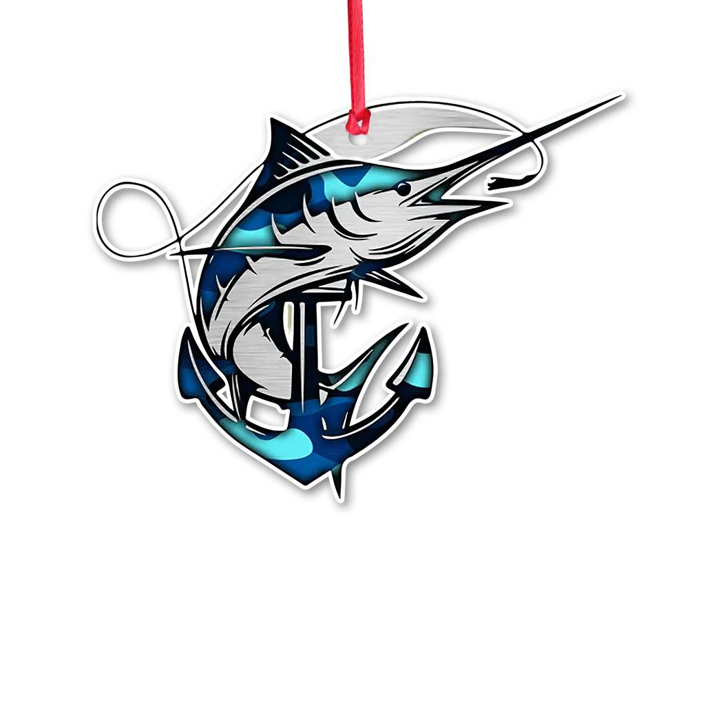 Marlin Fishing - Fishing Ornament (Printed On Both Sides) 1022