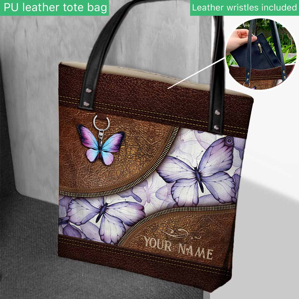 Faith Hope Love - Butterfly Personalized  Tote Bag