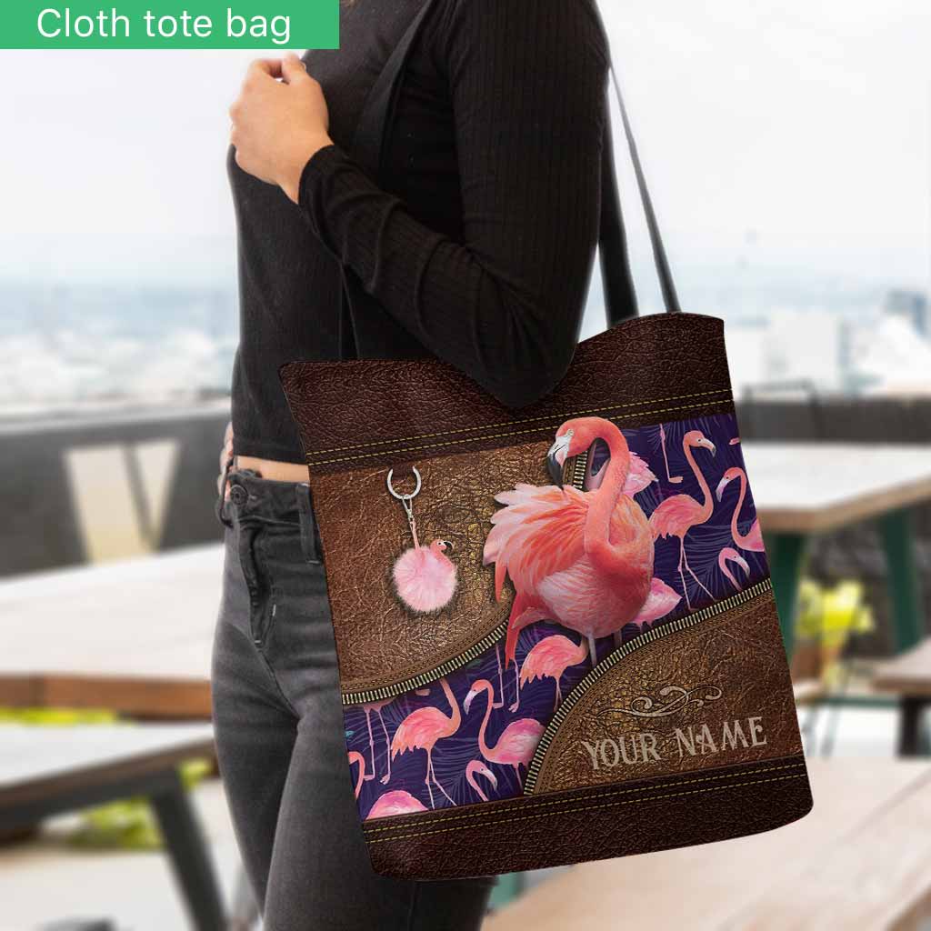 Love Flamingos Personalized  Tote Bag