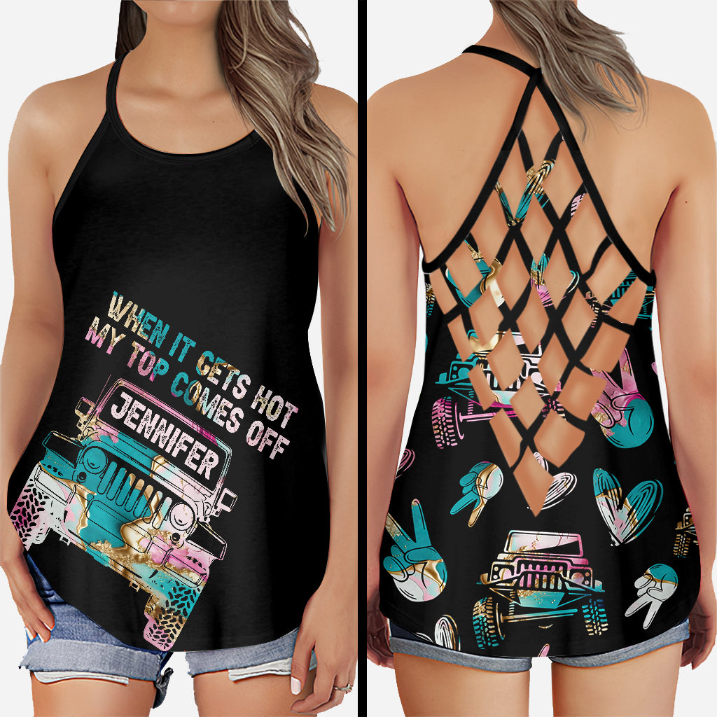 When It Gets Hot - Personalized Car Cross Tank Top