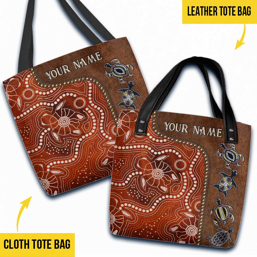 Turtle - Aboriginal Australian Personalized Tote Bag
