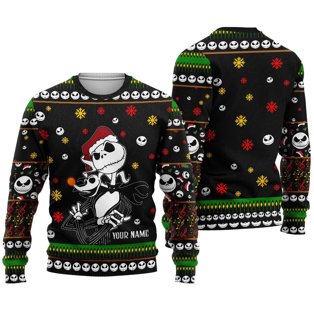 Happy Nightmare - Personalized Christmas Nightmare Sweater