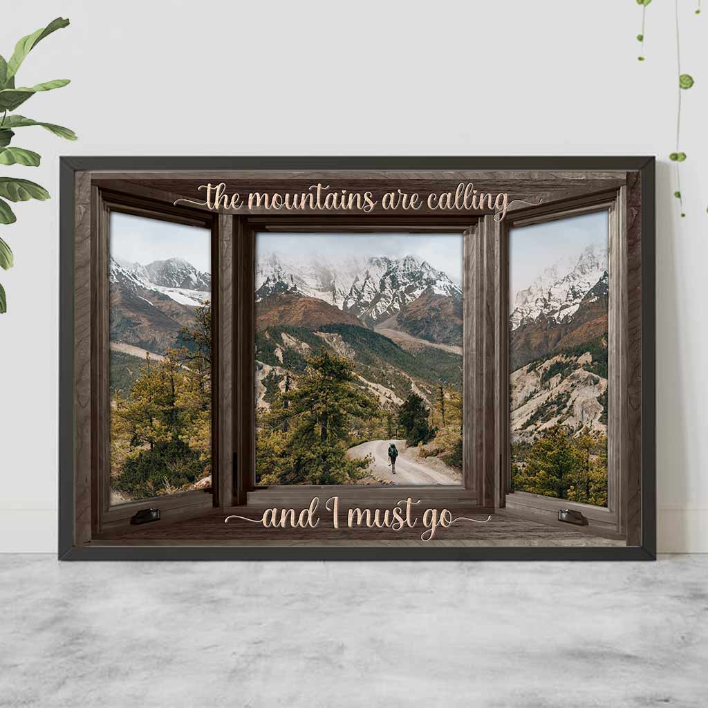 The Mountains Are Calling - Hiking Poster