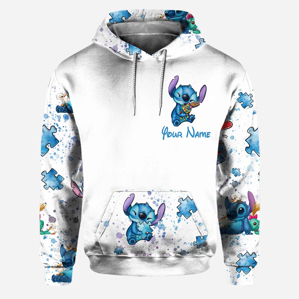 Ohana Means Family - Personalized Autism Awareness Hoodie and Leggings