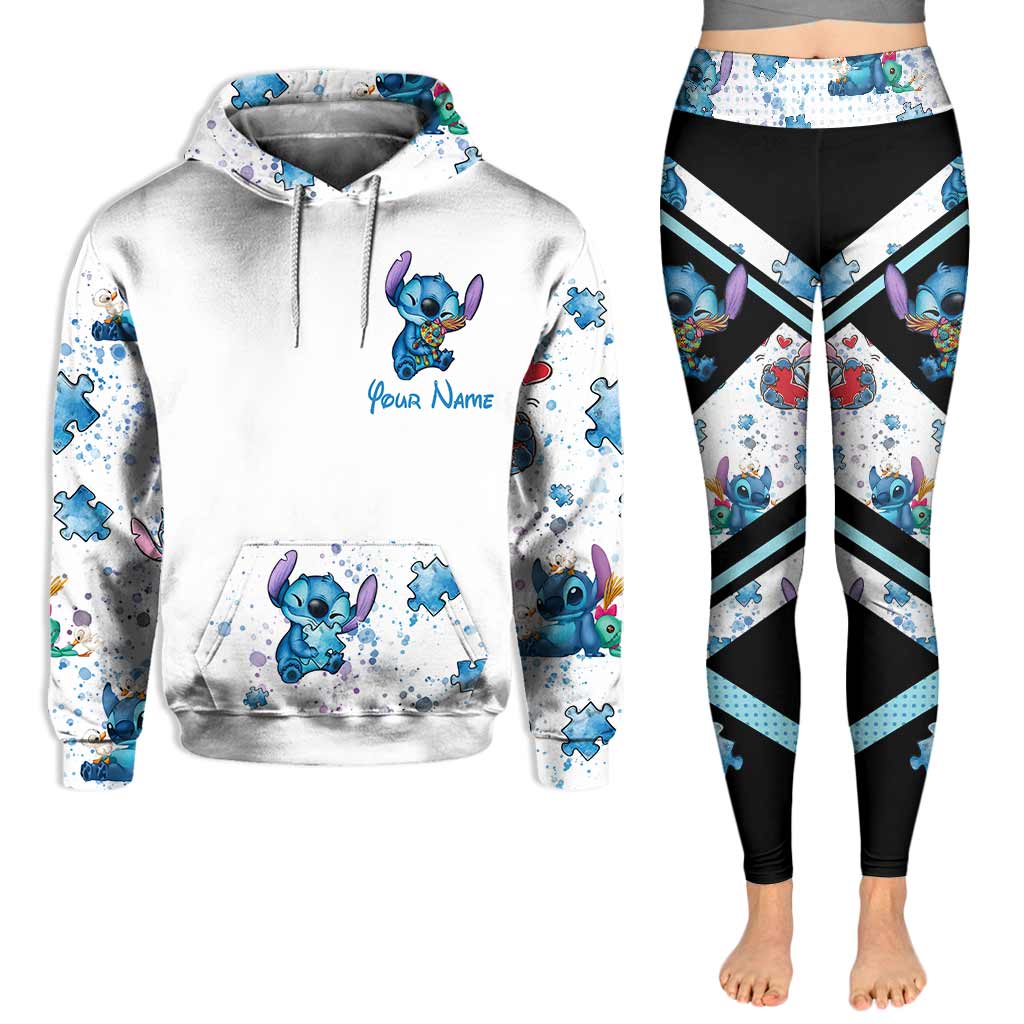 Ohana Means Family - Personalized Autism Awareness Hoodie and Leggings