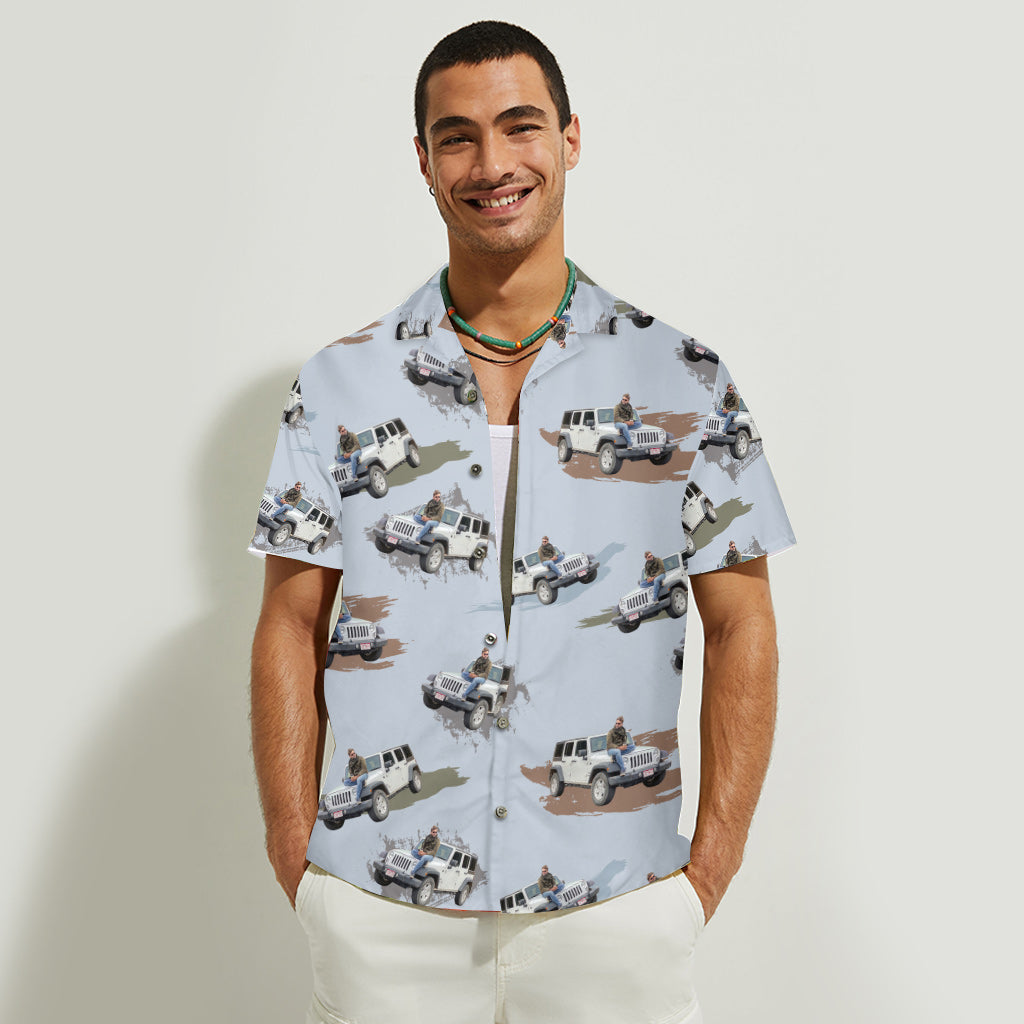 Adventure Awaits Photo Inserted - Personalized Car Hawaiian Shirt