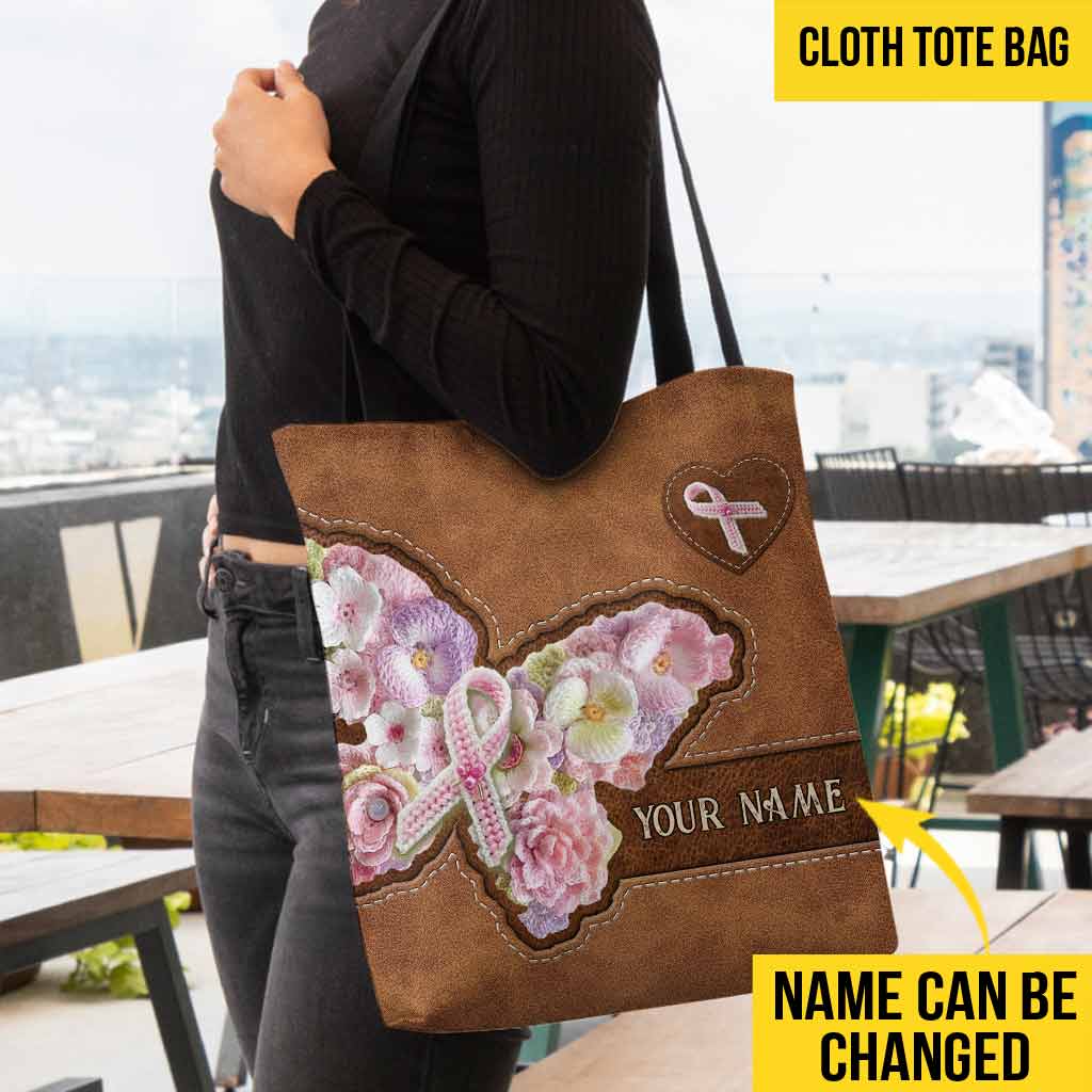 In October We Wear Pink - Breast Cancer Awareness Personalized 3D Printed Tote Bag