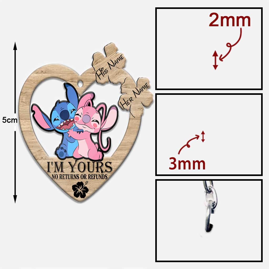 I’m Yours - Personalized Christmas Ohana Keychain (Printed On Both Sides)