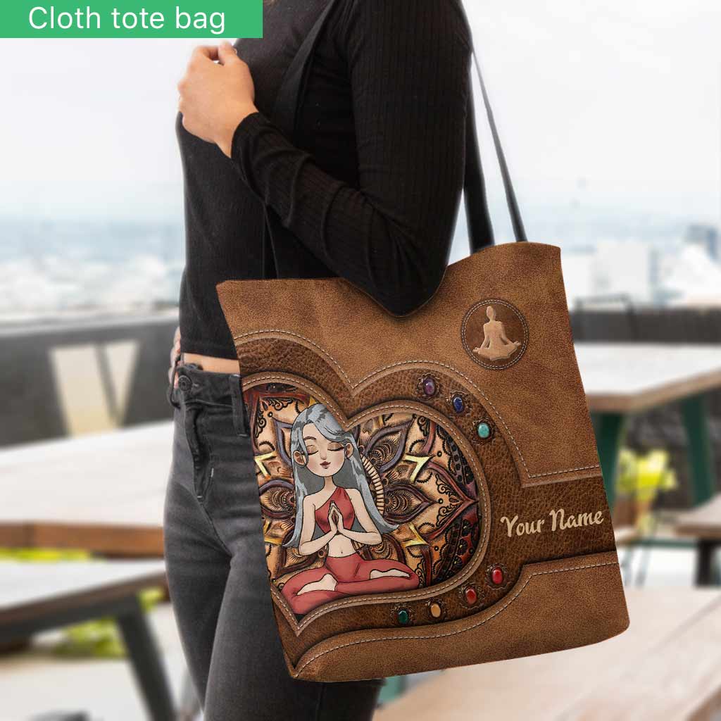 Namaste Yoga Girl -  Personalized Tote Bag