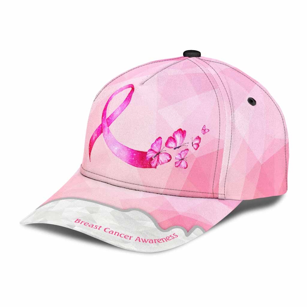 Pink Cap With Printed Vent Holes - Breast Cancer Awareness Cap