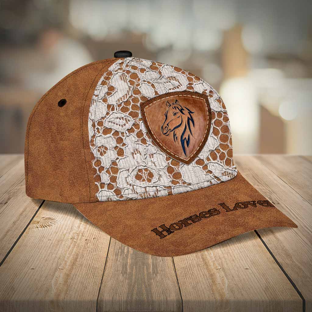 Horse Printed Lace Cap