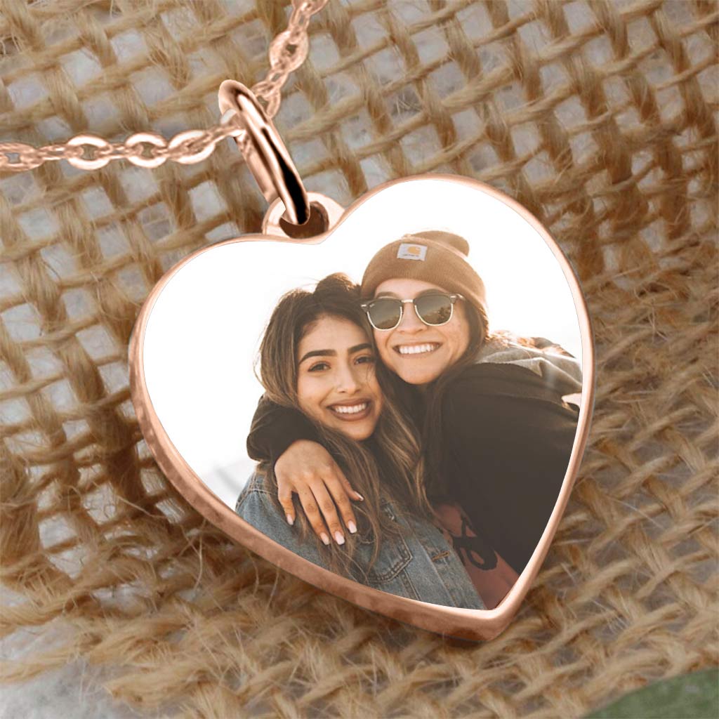 An Irreplaceable Person - Personalized Bestie Heart Pendant Necklace